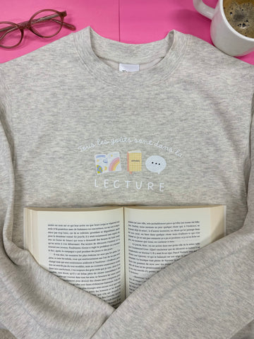 PRÉCOMMANDE Crewneck « Tous les goûts sont dans la lecture »