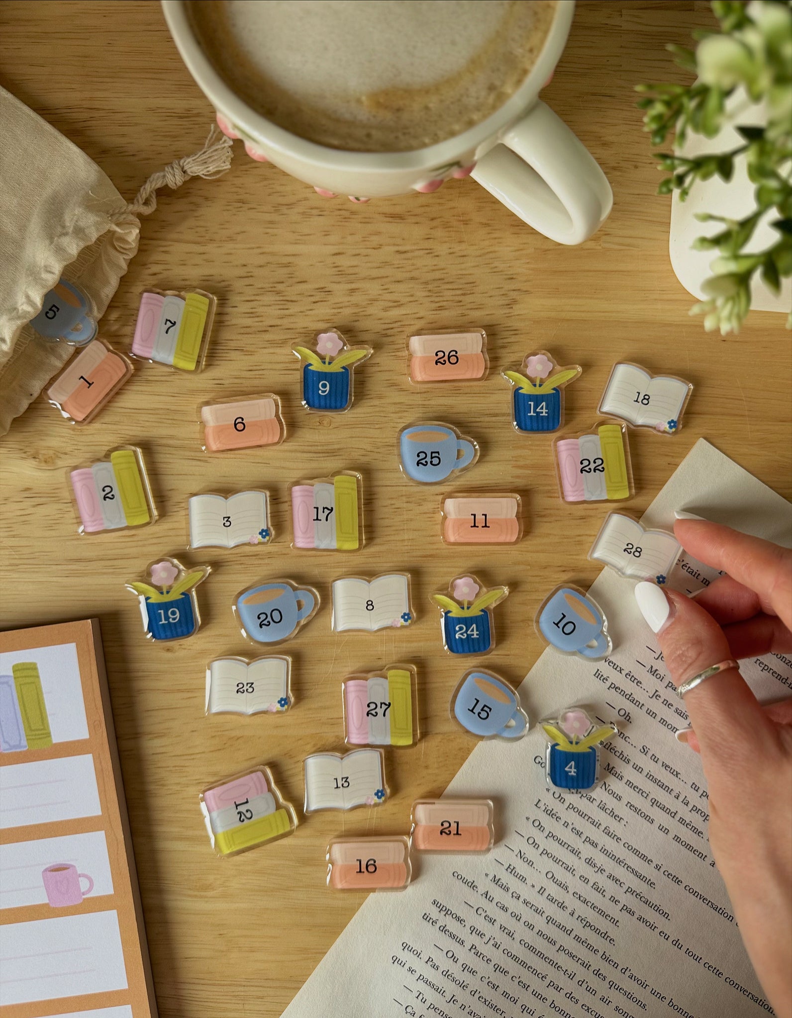 Ensemble 26 jetons de pige lecture