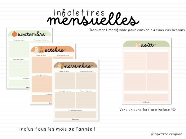 2026-2027 INFOLETTRES + CALENDRIERS MENSUELS