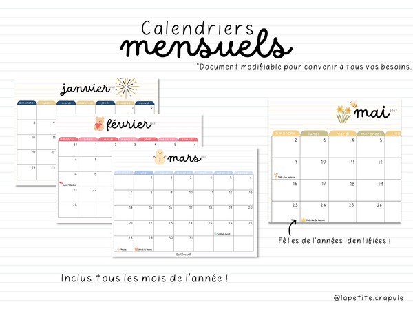 2026-2027 INFOLETTRES + CALENDRIERS MENSUELS